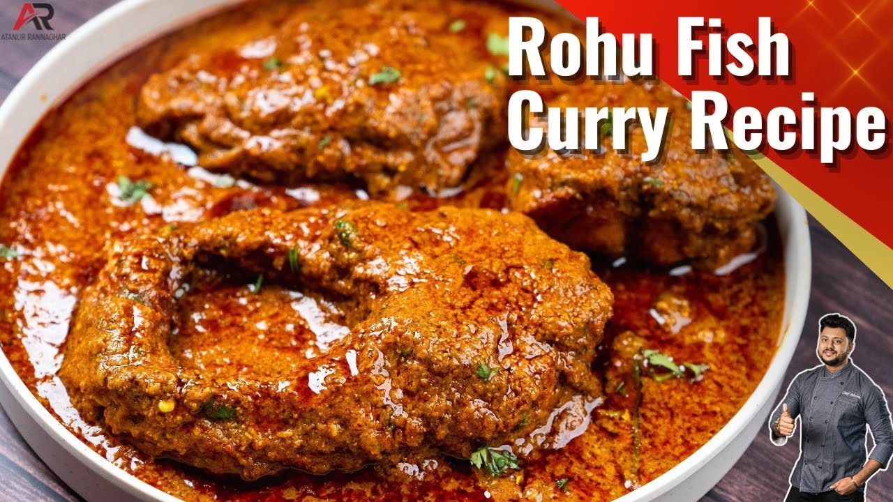 सरसों वाली मसालेदार रोहू फिश करी | Rohu Masala Fish Curry Recipe Hindi | Atanur Rannaghar Hindi
