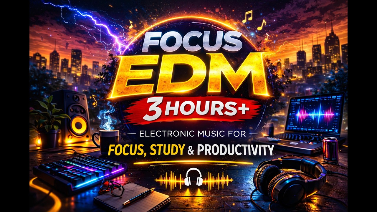 FOCUS EDM 3H+ ⚡ Música Eletrônica para Concentração, Estudo e Produtividade