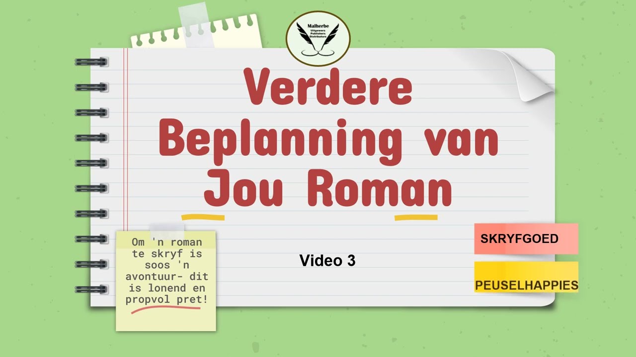 Beplanning vir die Skryf van 'n Roman  - 3