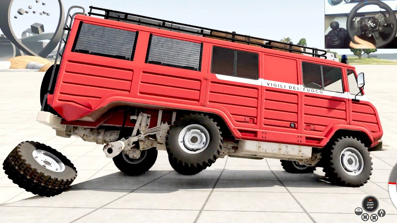 Beamng Drive Update - Autobello Stambecco Fire Truck Suspension Test