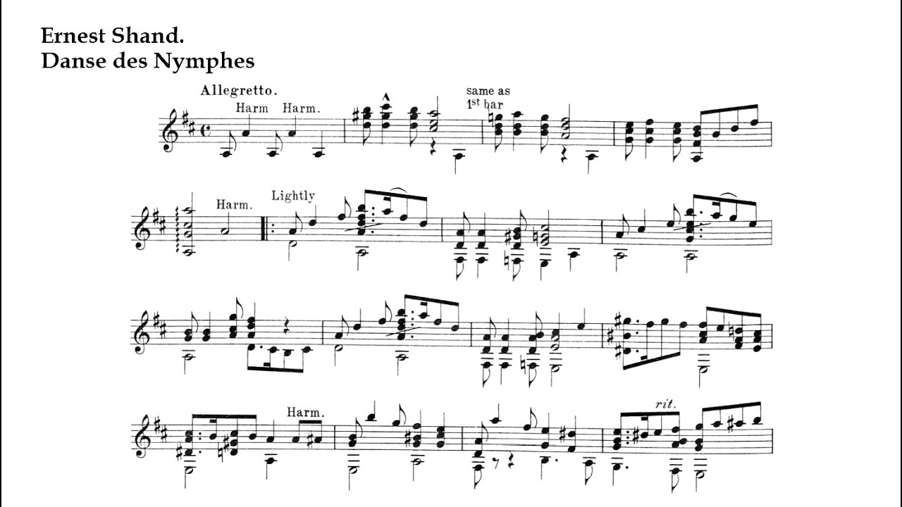 Ernest Shand. Danse des Nymphes