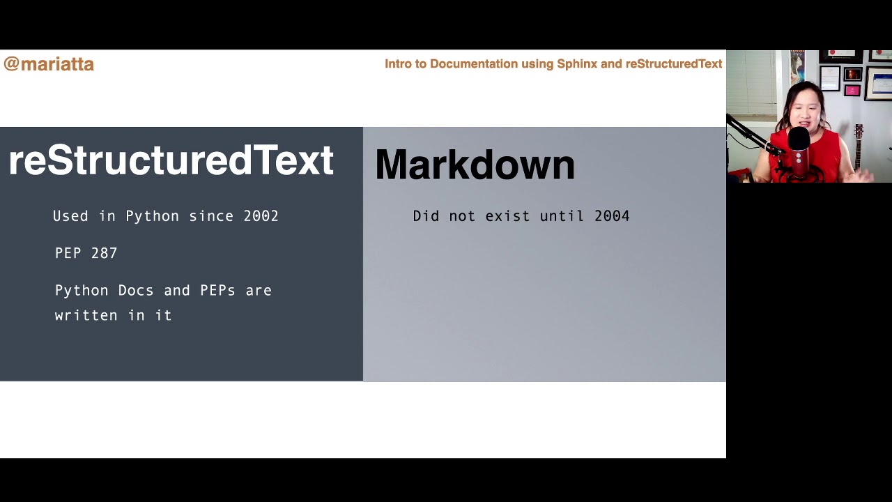Mariatta Wijaya - Introduction to Sphinx Docs and reStructuredText - Pyninsula #28
