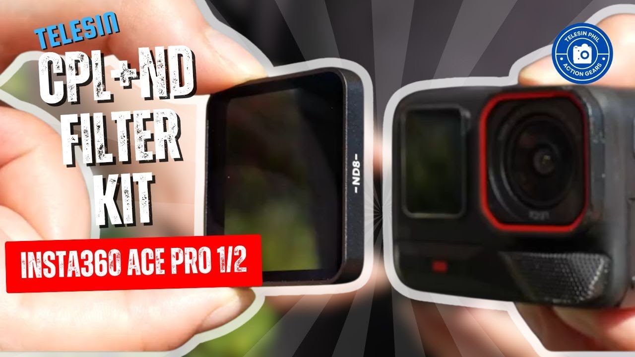 TELESIN CPL + ND Filter Set Aluminum Frame for Insta360 Ace Pro 2, Ace Pro Cameras S5-FLT-27-TIS