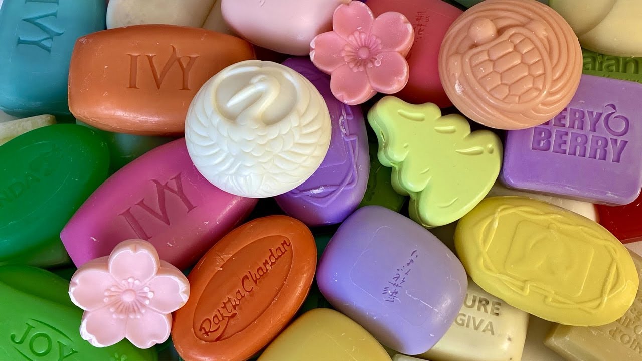 ASMR Unpacking Soap. No Talking. Распаковка цветного мыла без слов. Soap opening HAUL.