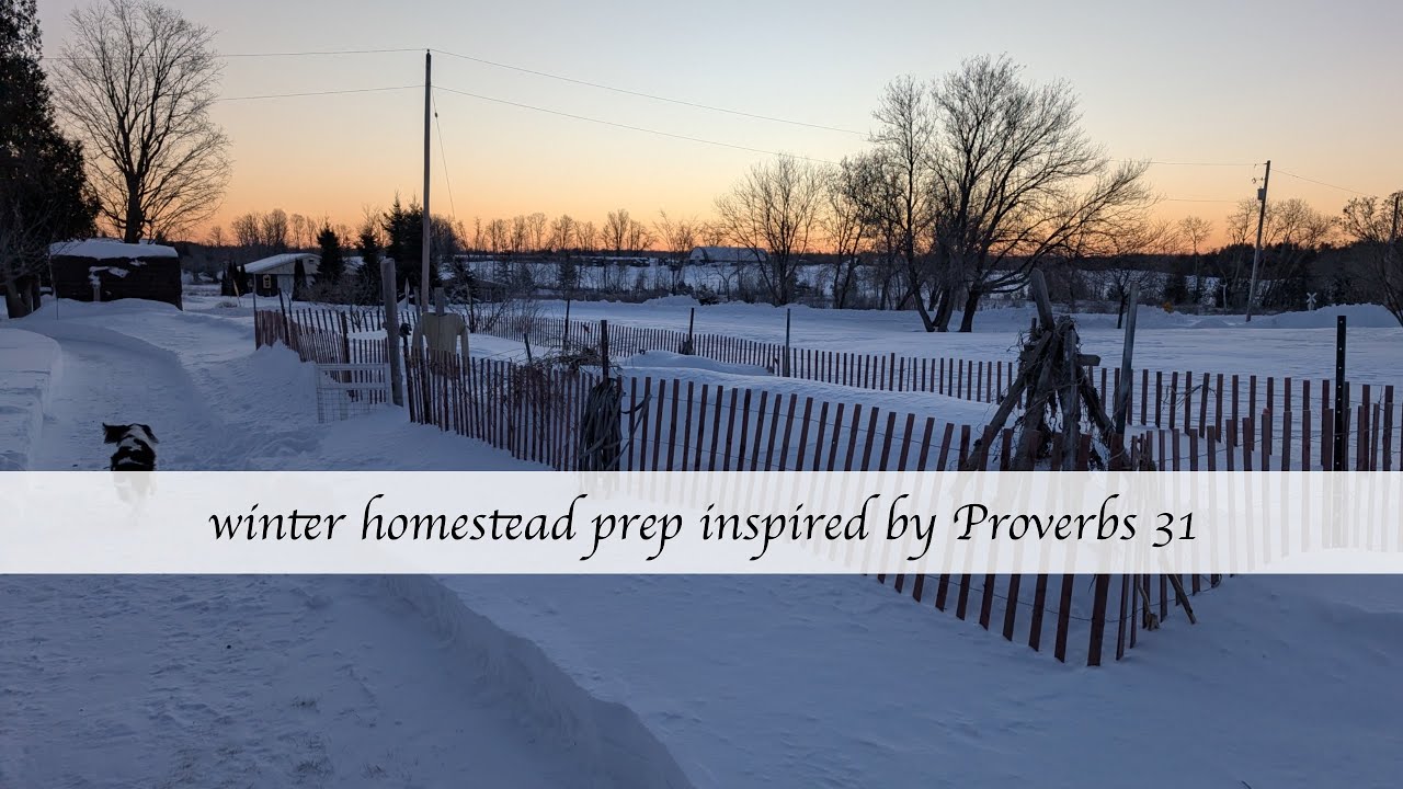 winter homestead prep inspired by Proverbs 31 #WomenInHomesteading #Winterhomestead #homemaker