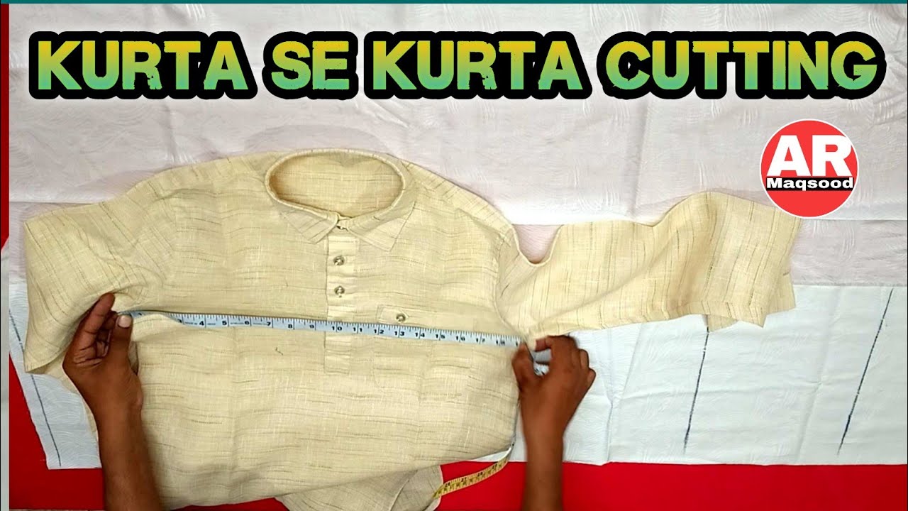 kurte se kurte ki cutting kese karen | सिले हुए कुर्ते से कुर्ते की कटींग कैसे करें | pathani kurta