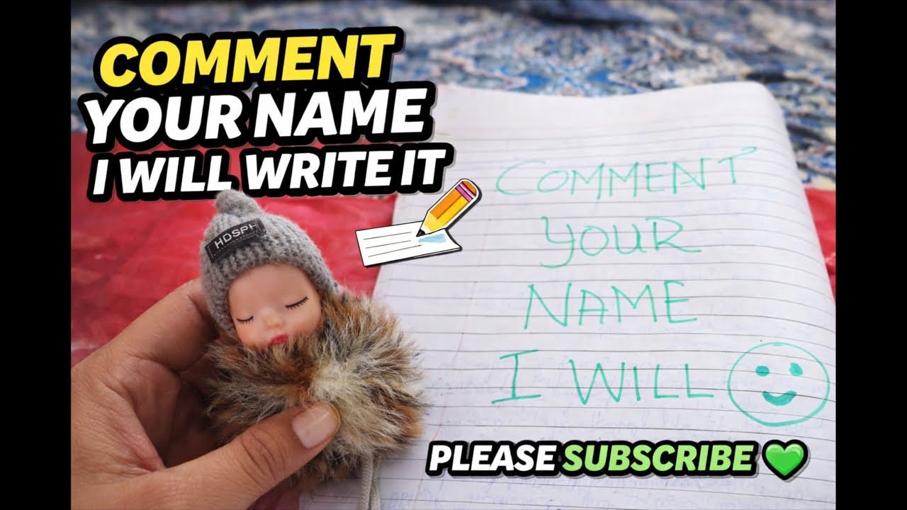 Comment Your Name ✍️ I Will Write It | Subscribe for Next Video