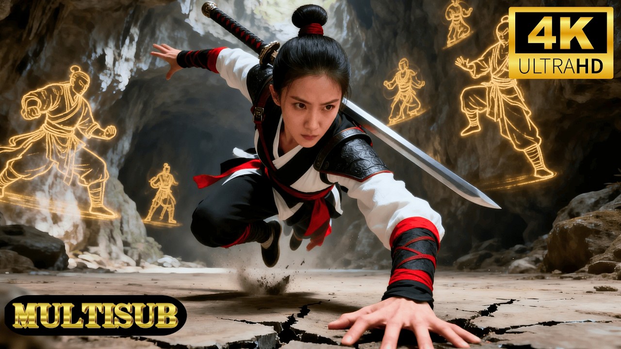 女人被追杀掉进山洞竟得高人相助，化身无敌高手手韧仇敌！#movie #武侠 #martialarts