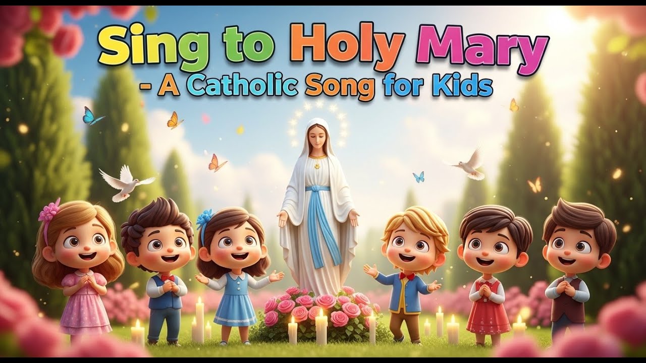 The Most Beautiful Catholic Song for Kids 🎵 Holy Mary, We Love You!