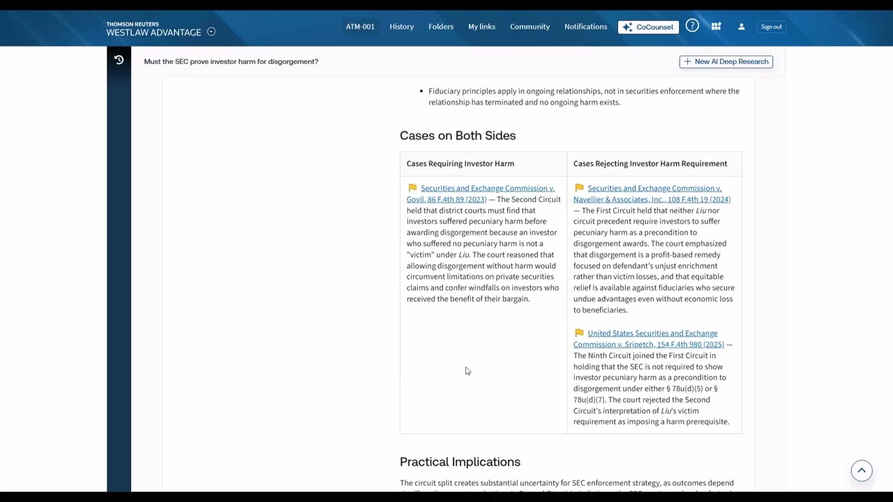 Check out Westlaw AI Deep Research in Action