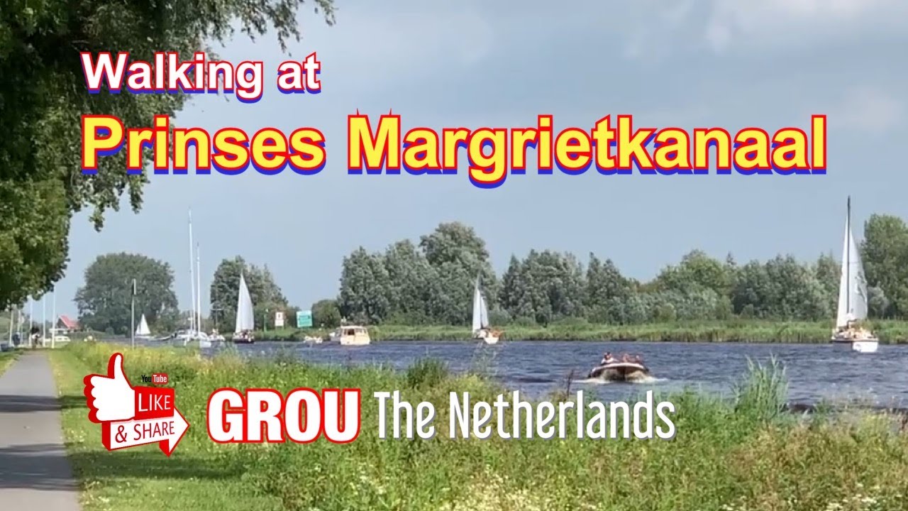 Walking at Prinses Margrietkanaal in GROU - The Netherlands