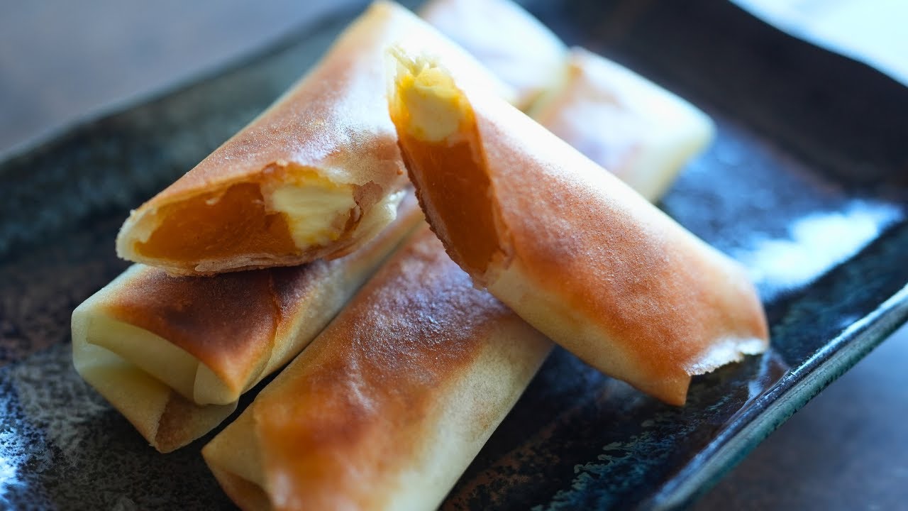 Persimmon & Cheese Spring Rolls 【揚げない】あんぽ柿とクリームチーズの春巻き