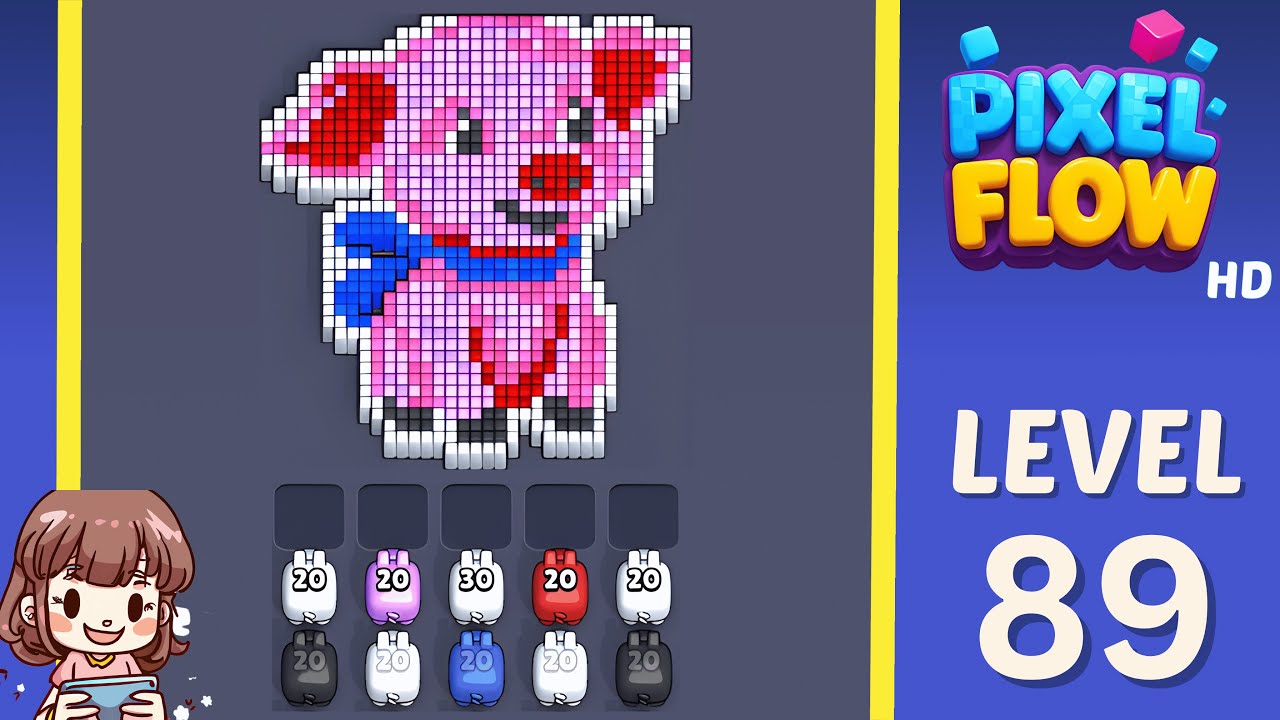 Pixel Flow Level 89 Solution Walkthrough