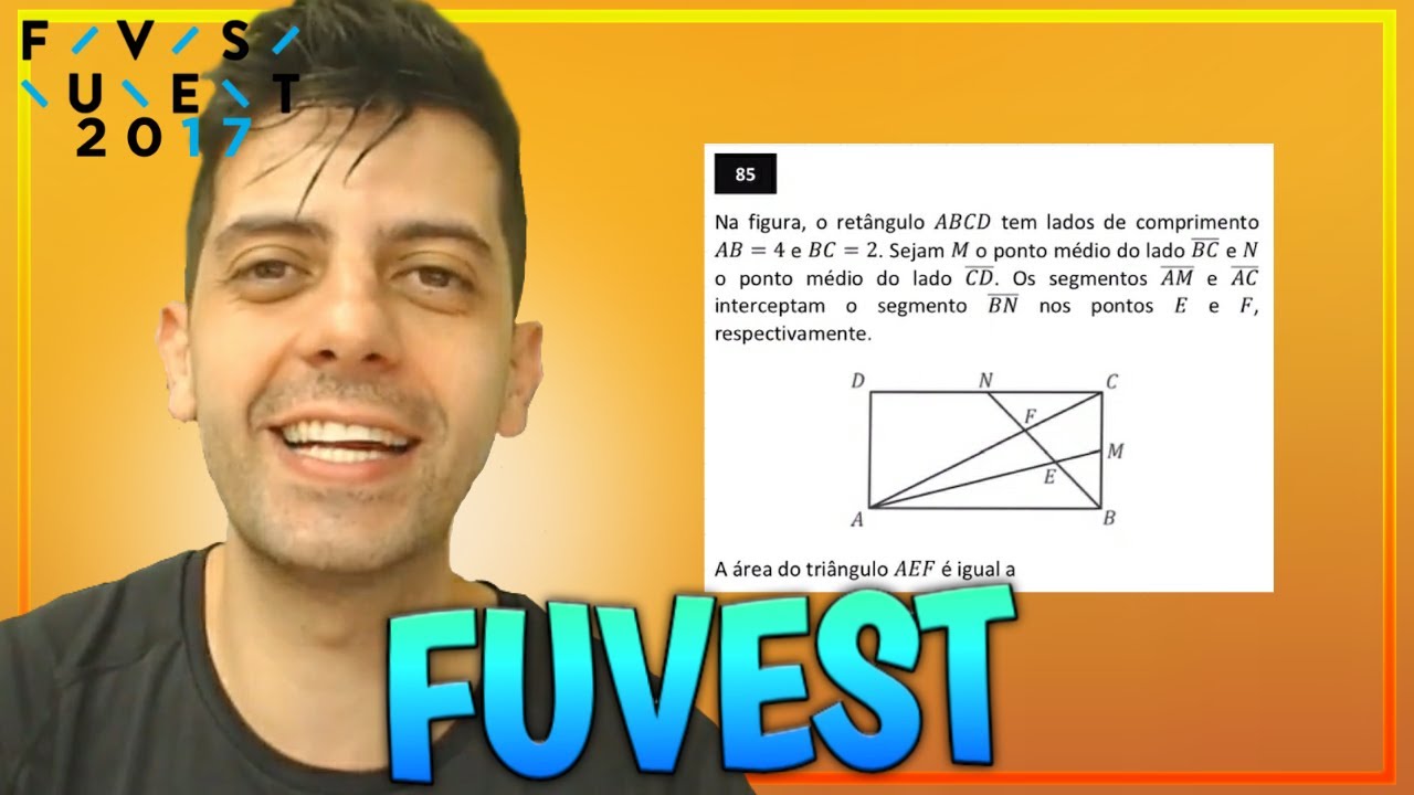 FUVEST 2017 - Q85 Mat - Na figura, o retangulo ABCD tem lados de comprimento AB=4