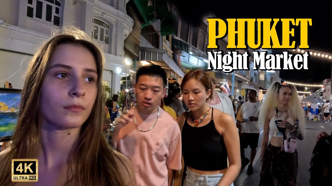 Phuket high season l Night Market Phuket Old Town Walking in high season【🇹🇭 HD】