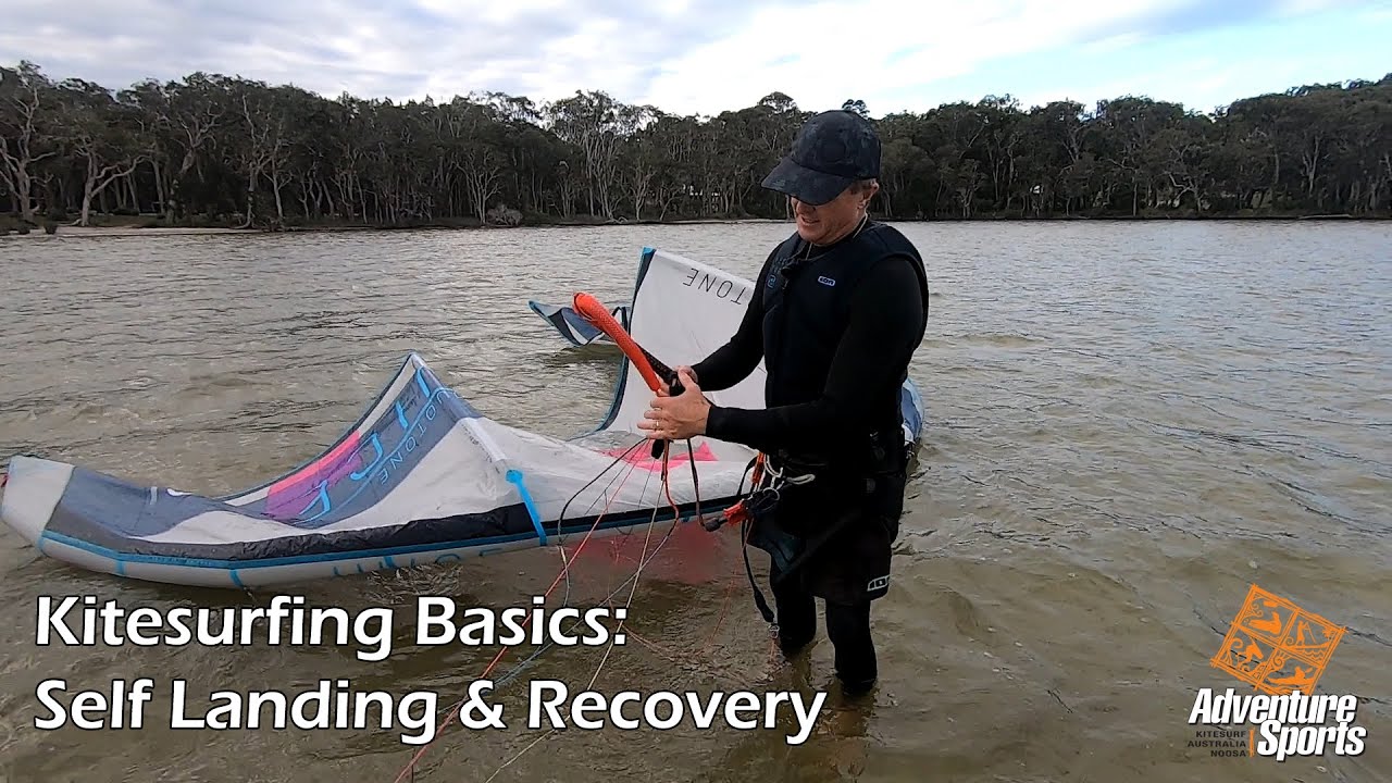 Kitesurfing Basics: Self Landing & Recovery (Lake Weyba Packup)