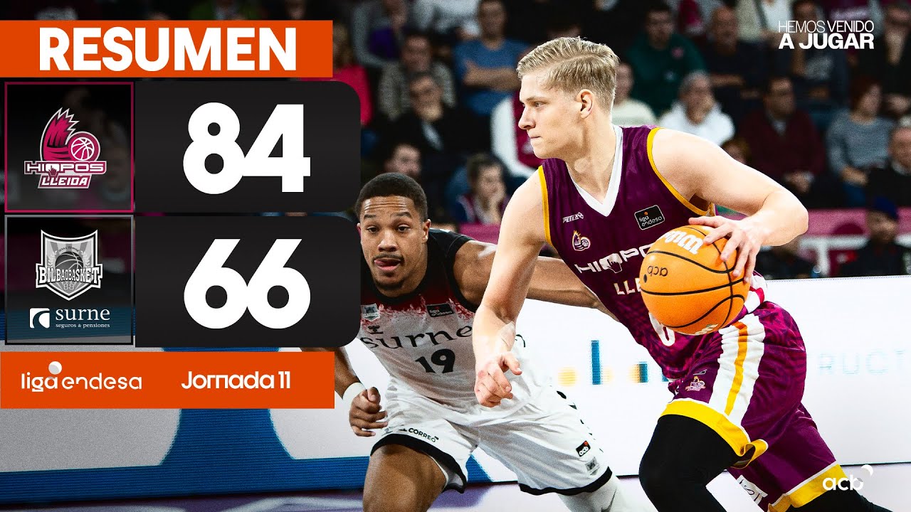 Hiopos Lleida - Surne Bilbao Basket (84 - 66) RESUMEN | Liga Endesa 2024-25
