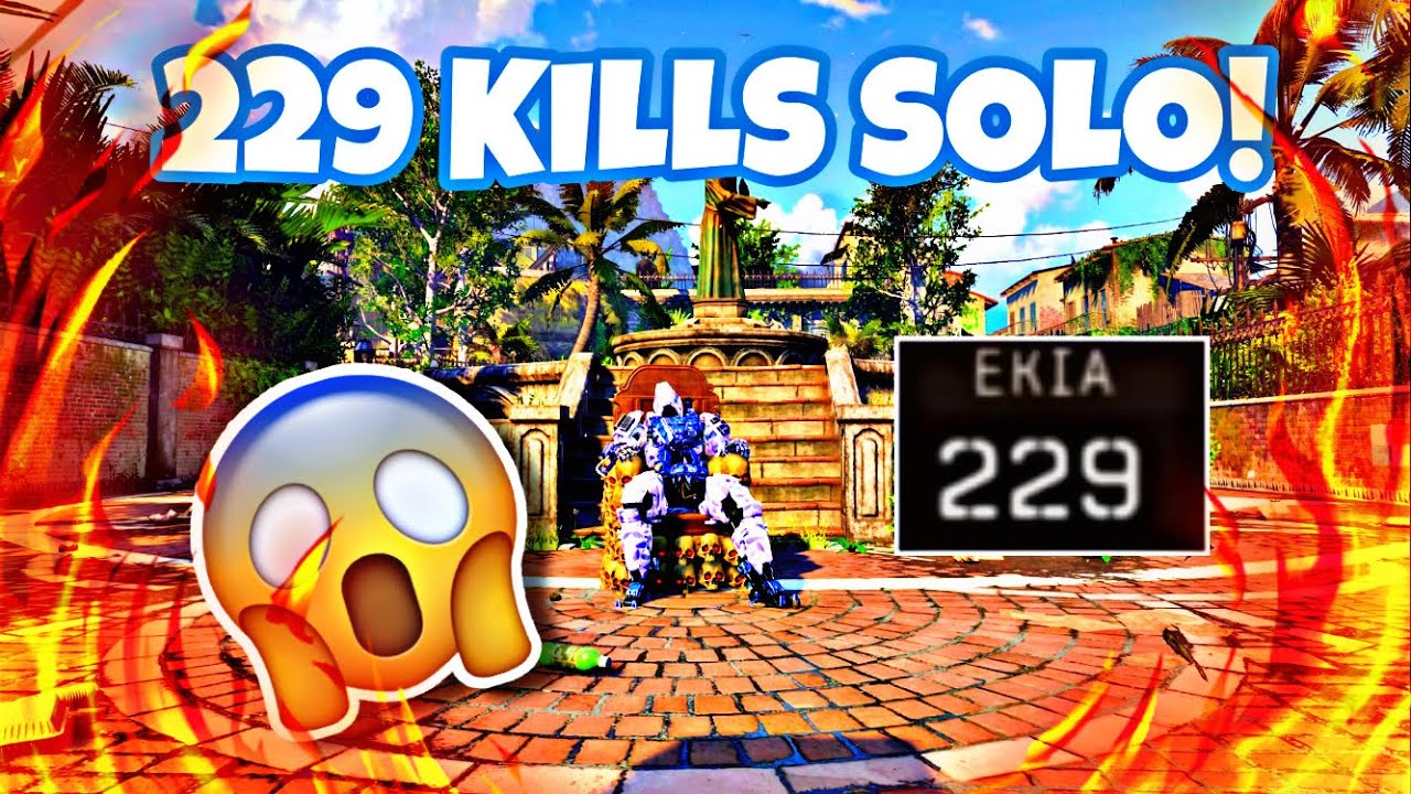 INSANE 229 KILLS SOLO! SUPER INTENSE GAMEPLAY! CHAOS HARDPOINT!  (COD BO4)