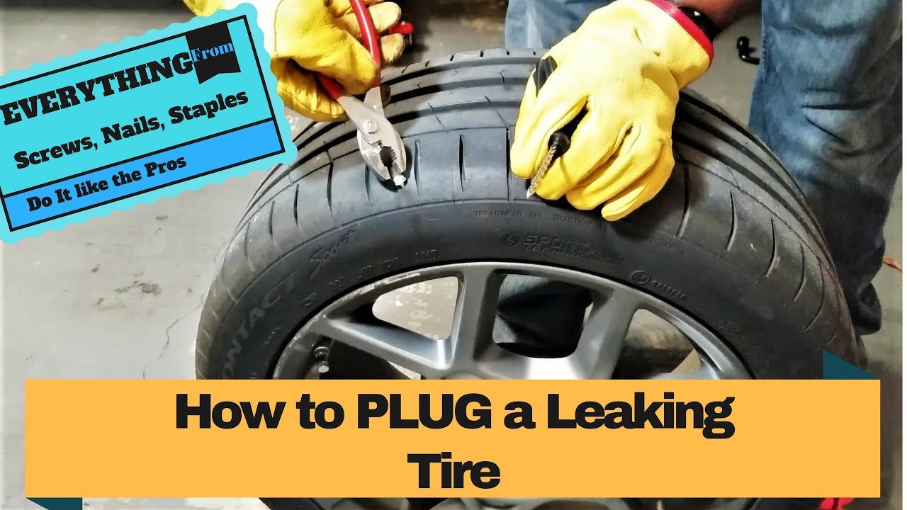 How to Plug a Leaking Tire - Screws, Nails, and more..