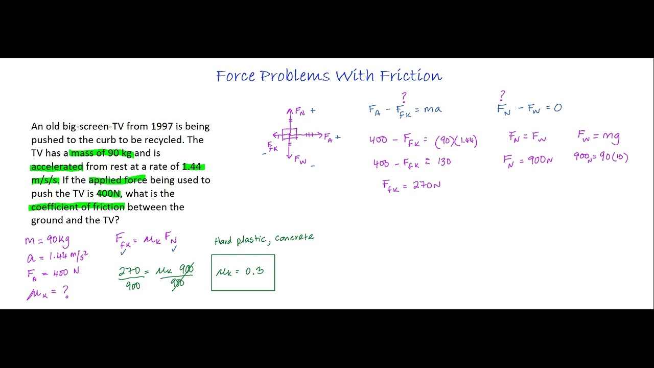 Force Problems with Friction