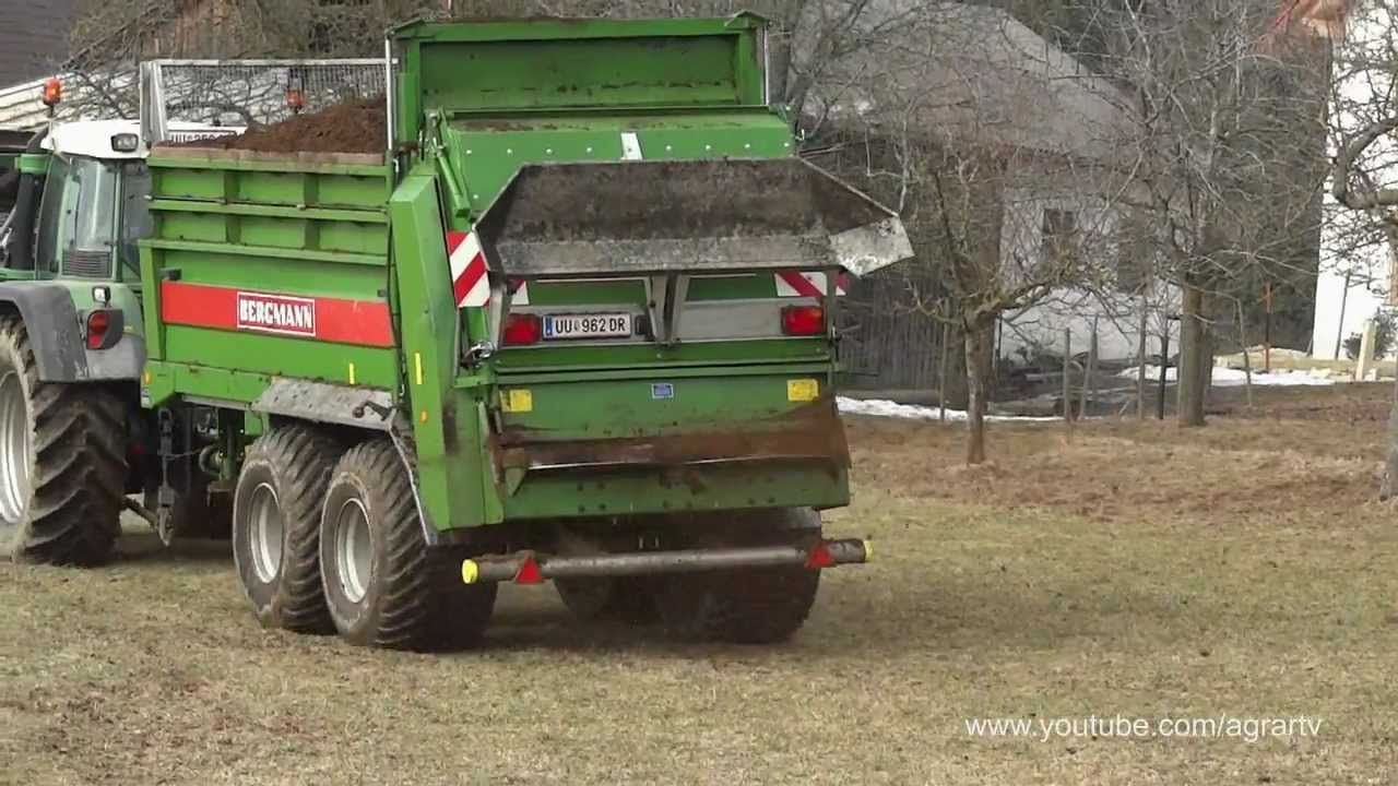 Fendt 716 & MF 5460 beim Kompoststreuen