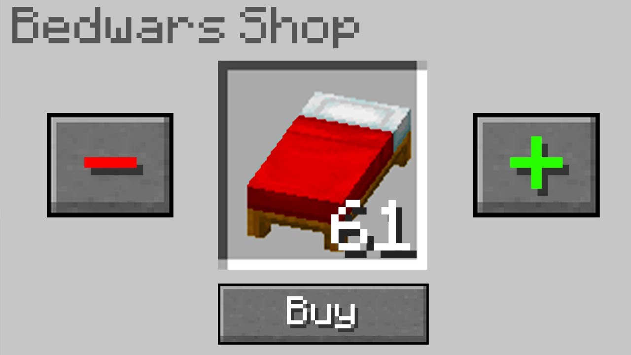Minecraft Bedwars but I can buy any item in the game...