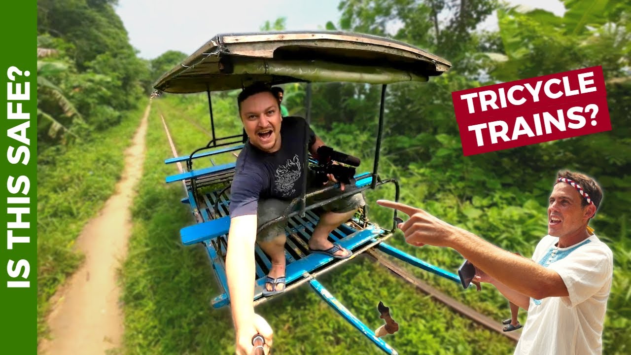 PHILIPPINES WILDEST RAILWAY! Tricycle Trains? (Tagkawayan, Quezon) with BecomingFilipino