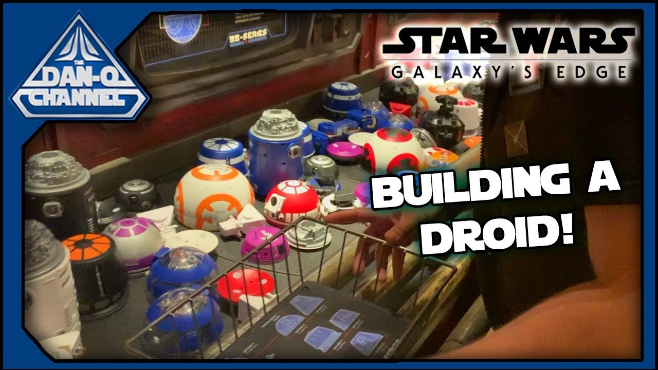 Star Wars Galaxy's Edge Opening Day Vlog Part 2 Build a custom Astromech Droid