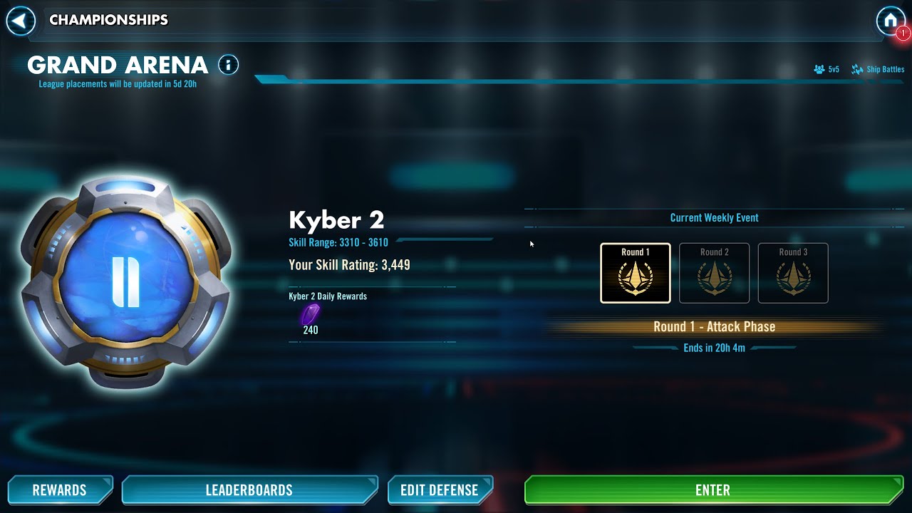 Kyber 2 Grand Arena attack phase 7/30/2025