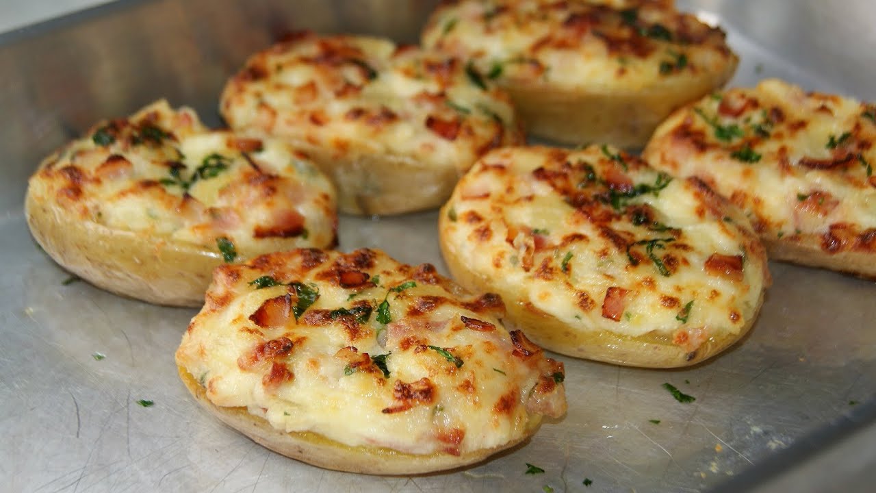 Patatas rellenas de bacon