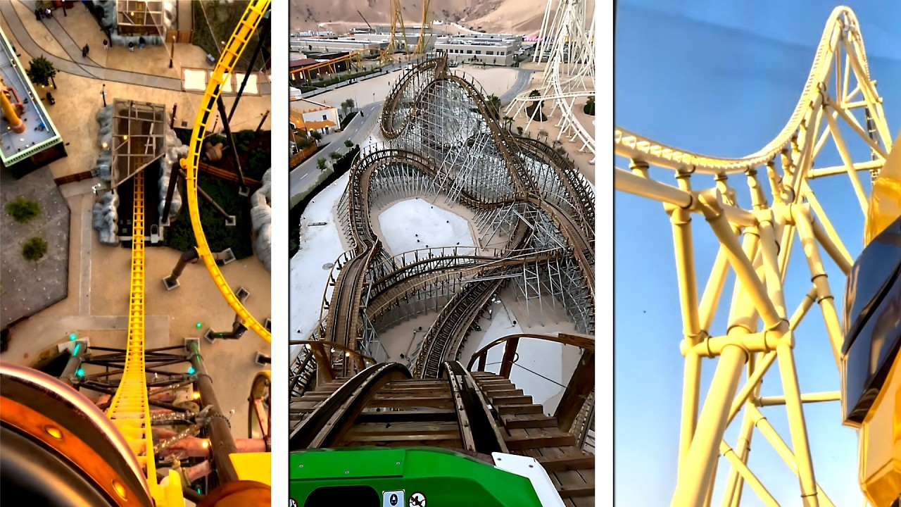 Alle Attraktionen im Six Flags Qiddiya: Coaster, Wasserbahnen & Dark-Rides (4K POV)