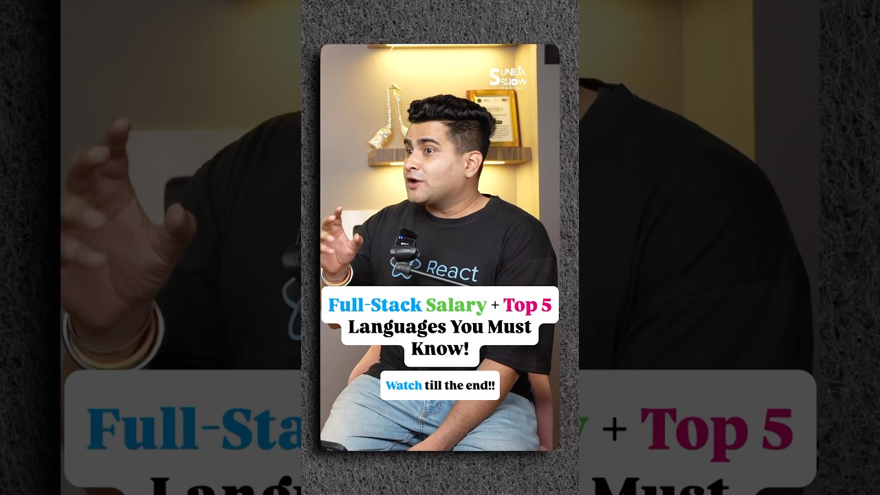 Full-Stack Salary + Top 5 Languages You Must Know! 💼🔥 #shorts #jobs #salary
