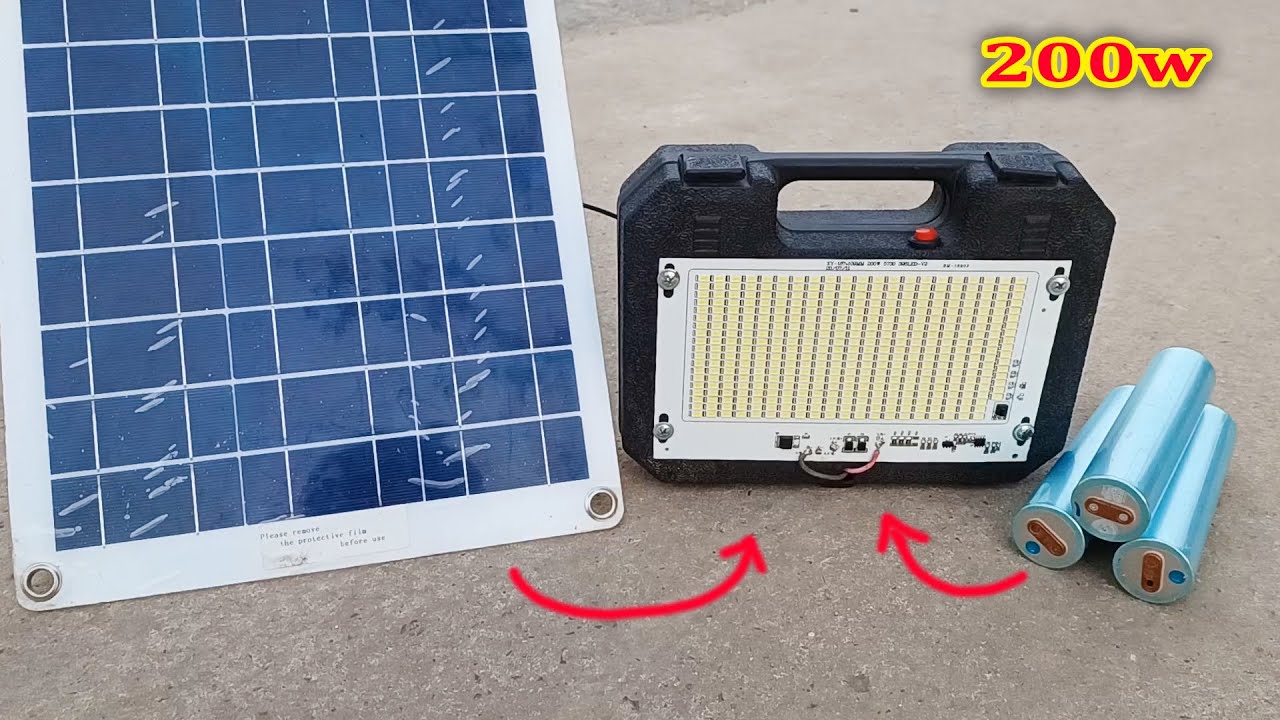 Cách Chế Đèn Tích Điện Năng Lượng Mặt Trời Siêu Sáng Dung lượng Khủng luôn