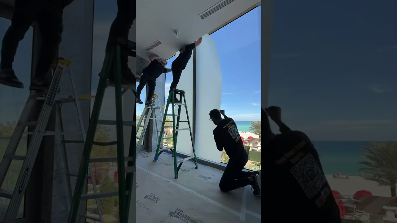 Smart glass in a bathroom window, smart film for bathroom, #smartglass #smartwindow #smarthome