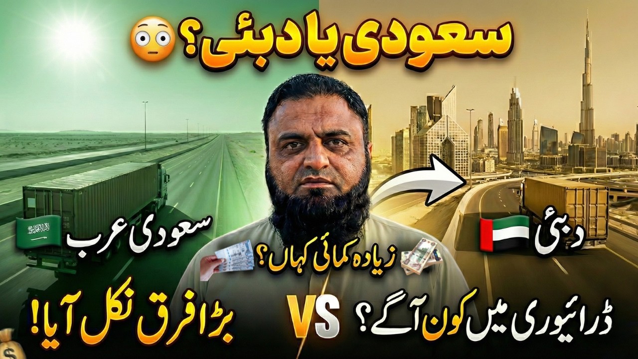 Saudi Arabia vs Dubai: How much more does a truck driver earn? 25 years of experience! 🇵🇰
