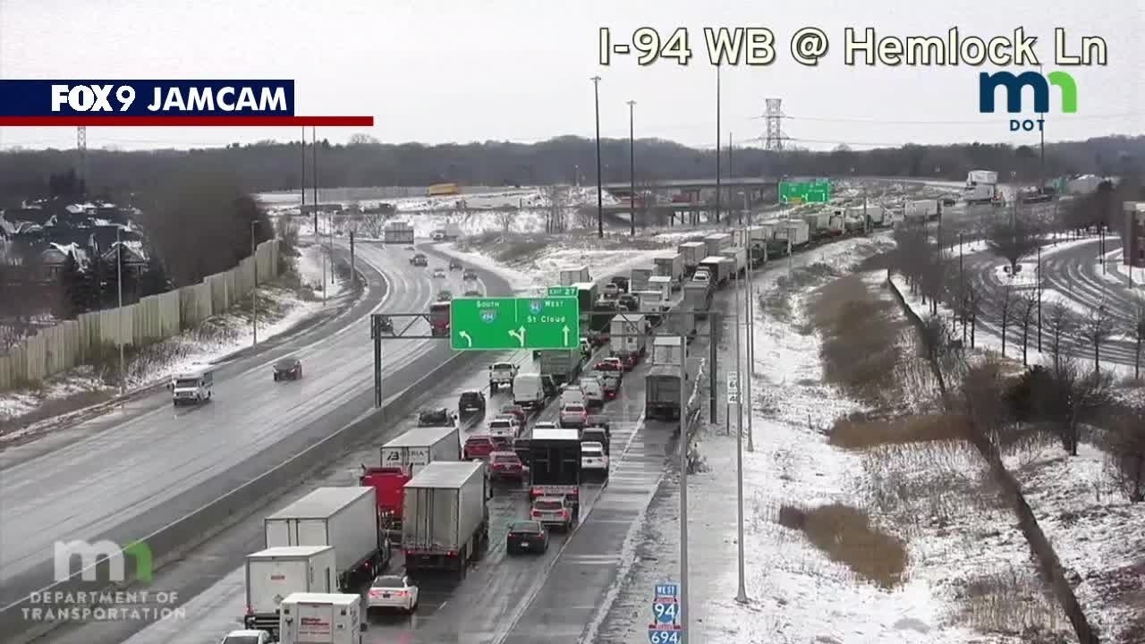 MN weather: Commute slowed by slick roads, crashes