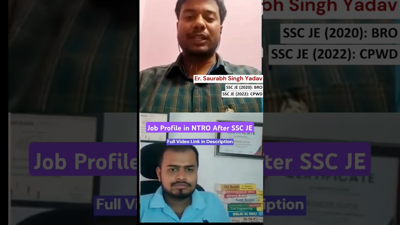 Job Profile in NTRO After SSC JE  | RRB JE | CIVIL ENGINEERING | Engineer Gupta