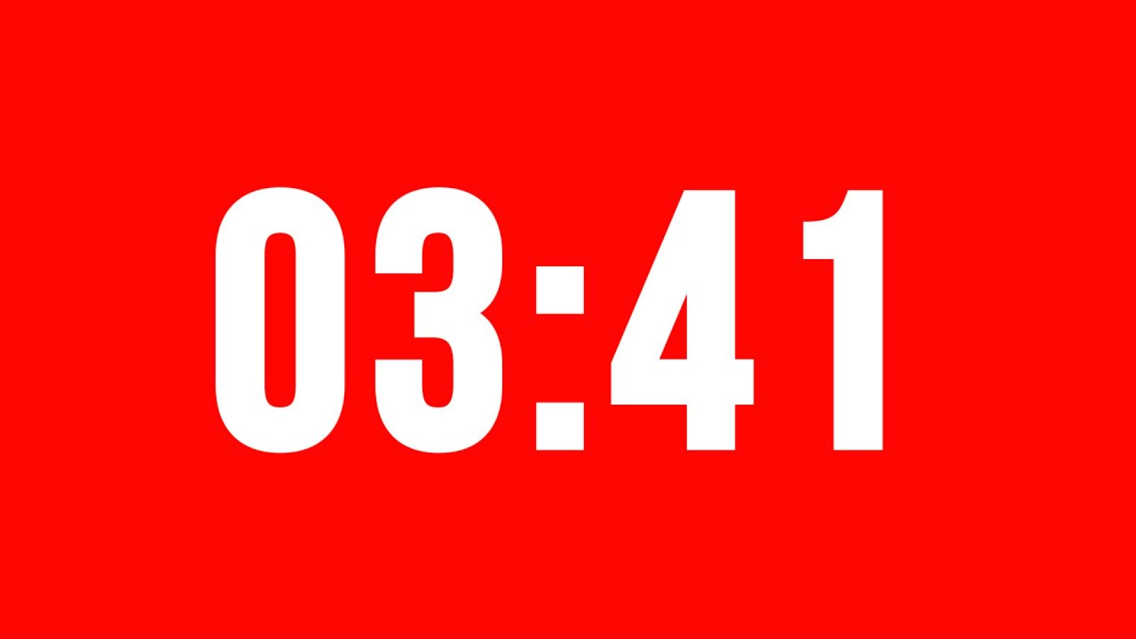 3 Minute 41 Second Timer With Alarm Without Music