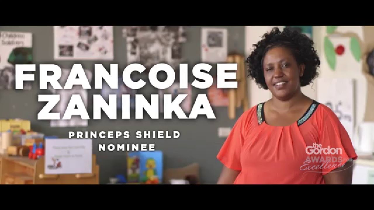 Princeps Shield for Most Outstanding Diploma Student - nominee Francoise Zaninka