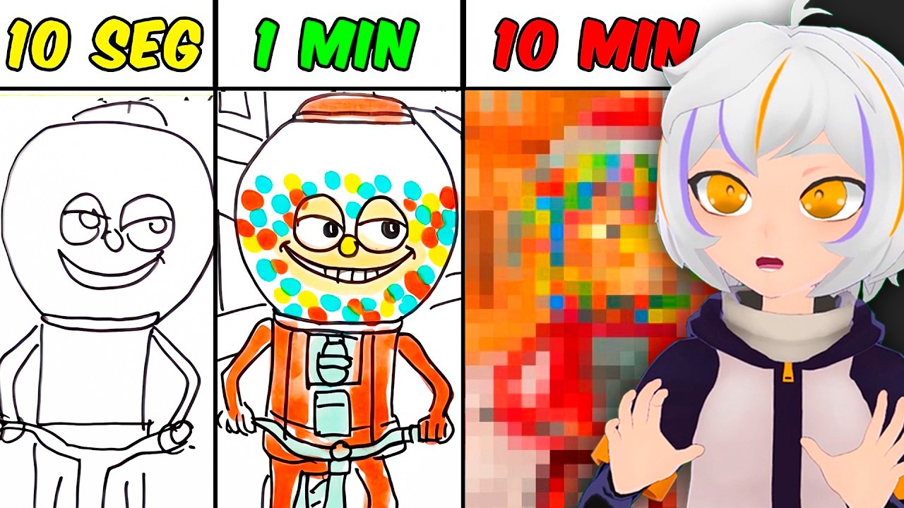 DIBUJANDO a ITALIAN BRAINROT en 30 SEG, 3 MINUTOS Y 30 MINUTOS | ChuyMine REACCIONA