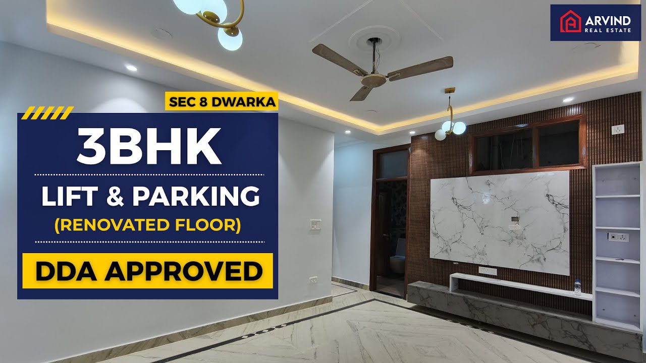 FREEHOLD 3 BHK Flat for Sale in Dwarka Sector 8, New Delhi | DDA Approved | Sector 8 Dwarka