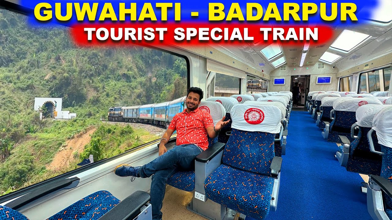 Special train Journey Exploring scenic north east 😍😍 Guwahati to Badarpur tourist vista dome train
