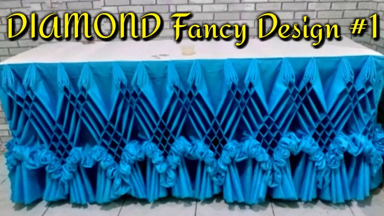 DIAMOND Fancy Design #1 Tutorial Table Skirting|Diamond design