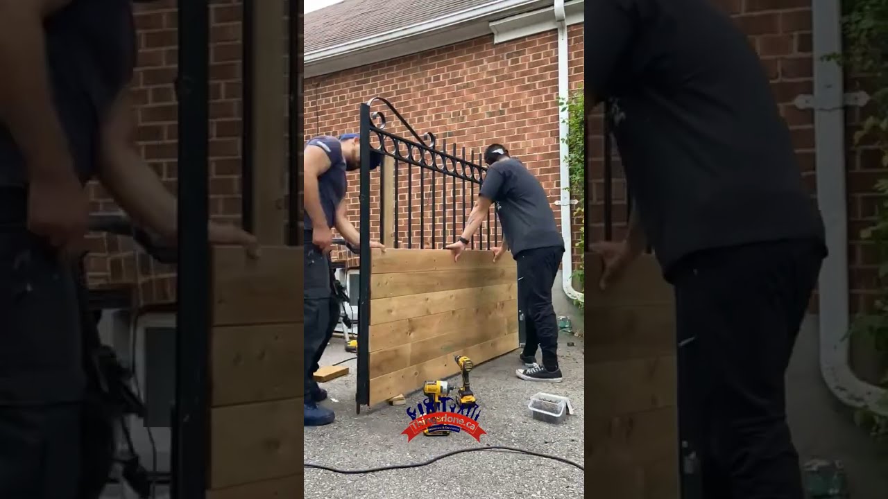 Vintage Iron Gate Makeover: Modern Wood Transformation & Privacy Upgrade | Interior Design