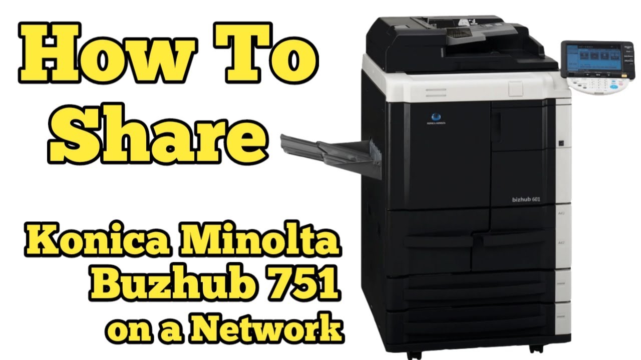 #Konica #Minolta #Bizhub How To Share Konica Minolta Bizhub 751 Photocopier Machine on Network