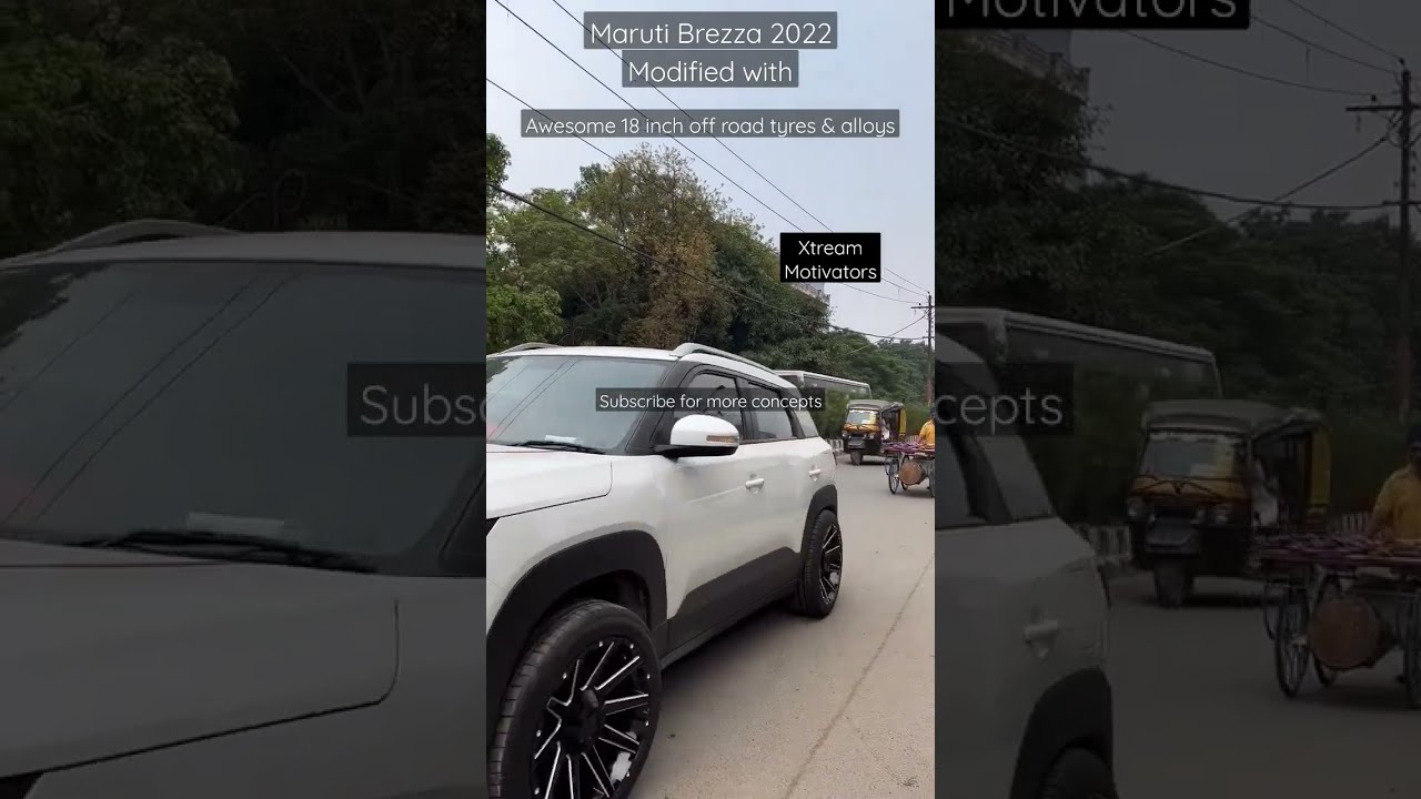 Brezza 2022 modified with AWESOME Off Road 18 inch Alloys #modified #cars #brezza2022 #maruti