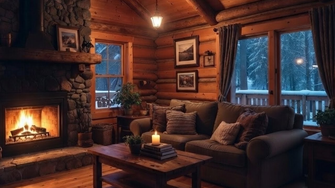 Cozy Winter Cabin🔥 Warm Ambient Piano | 2 Hours of Relaxing Music