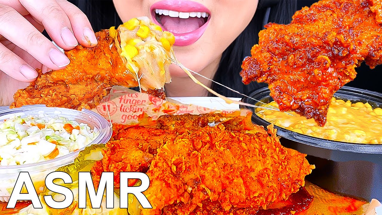 ASMR NASHVILLE HOT FRIED CHICKEN DIPPED IN FAMOUS BOWL MUKBANG EATING SOUNDS (Eating Show) ASMR Phan