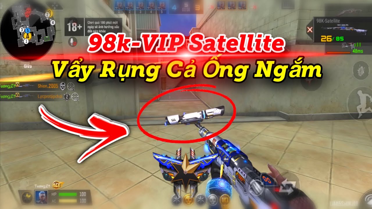 CF Legends | 98k-Satellite Bắn Hăng Quá Vẩy Rụng Cả Ống Ngắm Luôn Rồi | Tường CT