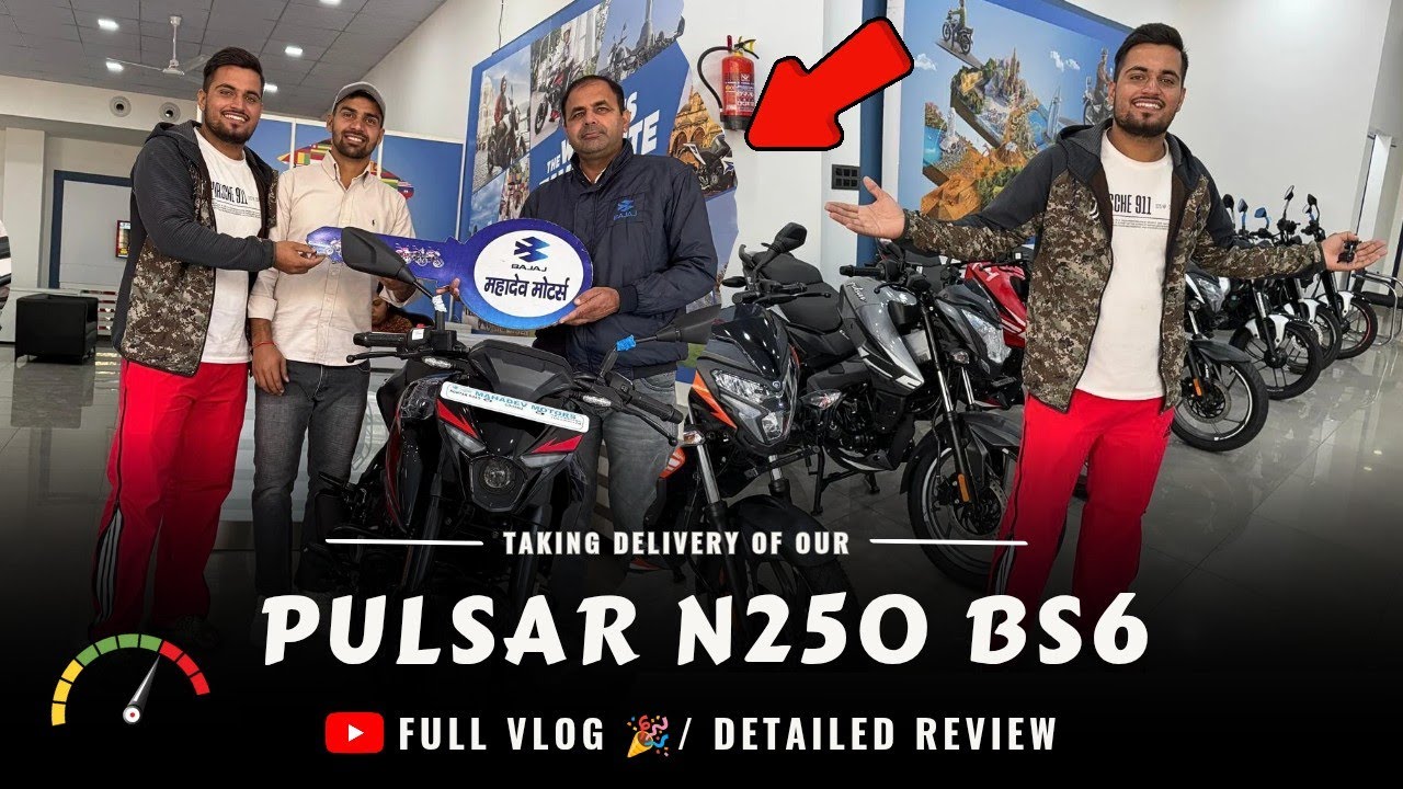 Finally Taking Delivery of New Bajaj Pulsar N 250 bs6 2025 🎉 Full Vlog 🔥 #pulsar #subscribe 